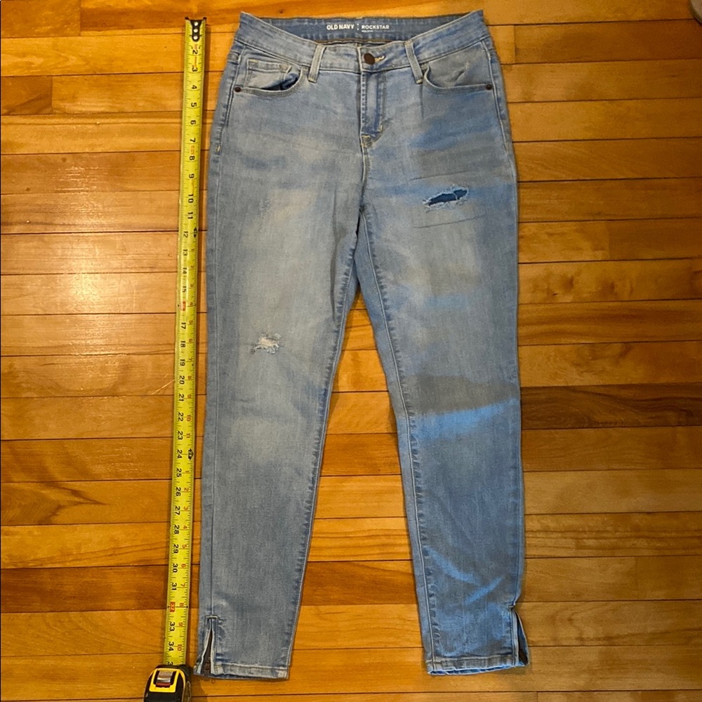 Old Navy Blue Skinny Jeans Distressed Vintage